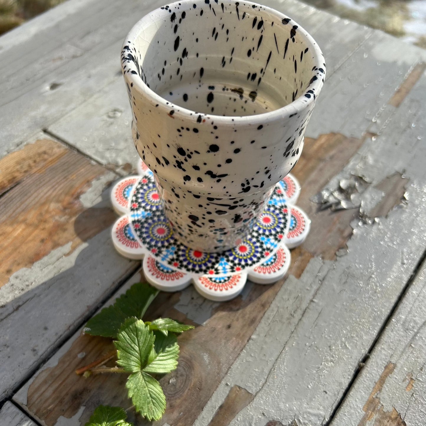 Koppunderlägg - röda detaljer