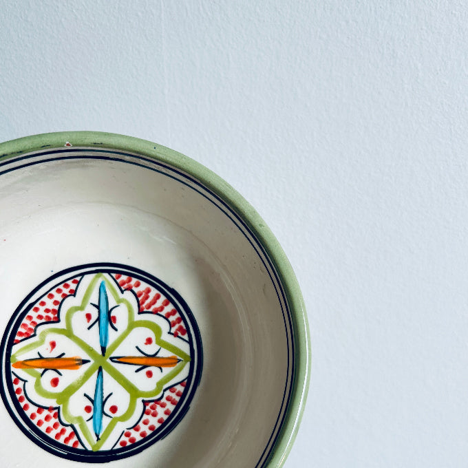 grön keramikskål från Marocko