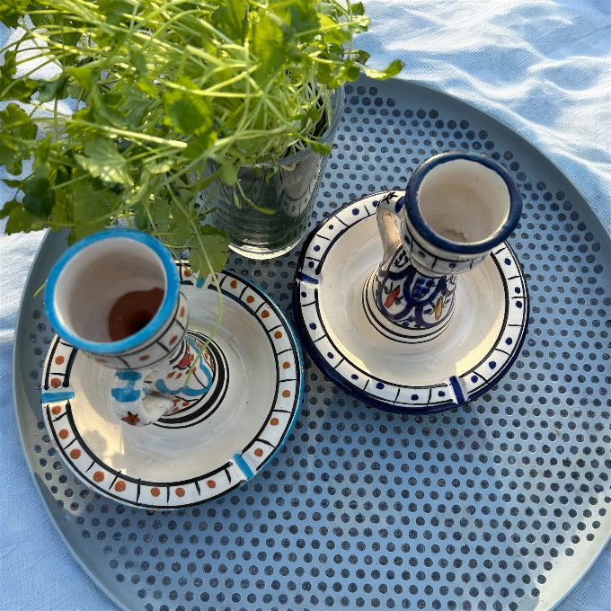 Ljusstakar i marockansk keramik