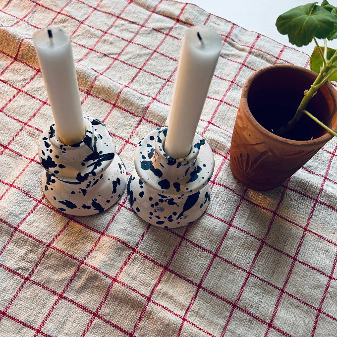 ljusstakar från marocko spruzzi-mönster