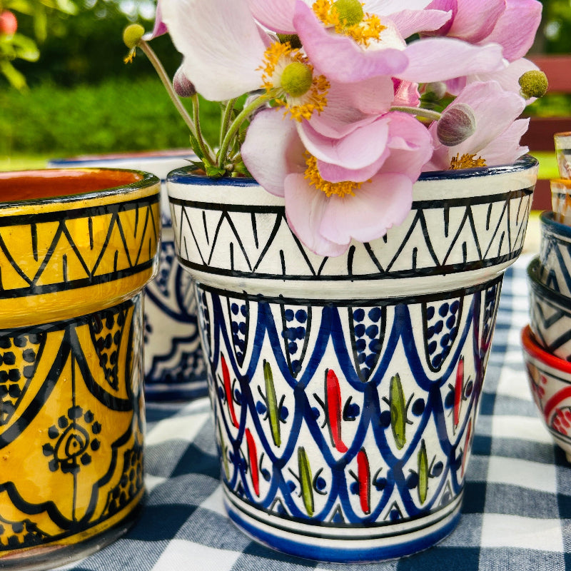 Marockansk kruka - blå och röd