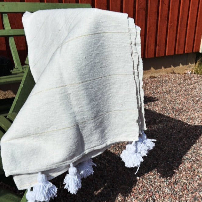 Handvävd pläd från Marrakesh, Marocko.