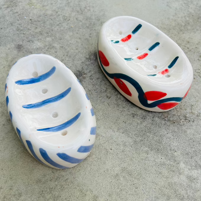 Tvålfat i keramik från Marocko