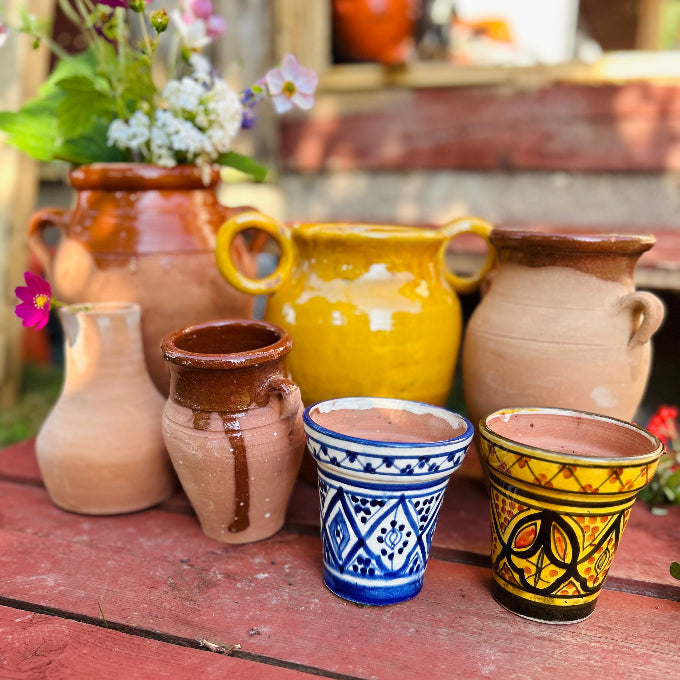 vaser och krukor handgjorda från Marocko