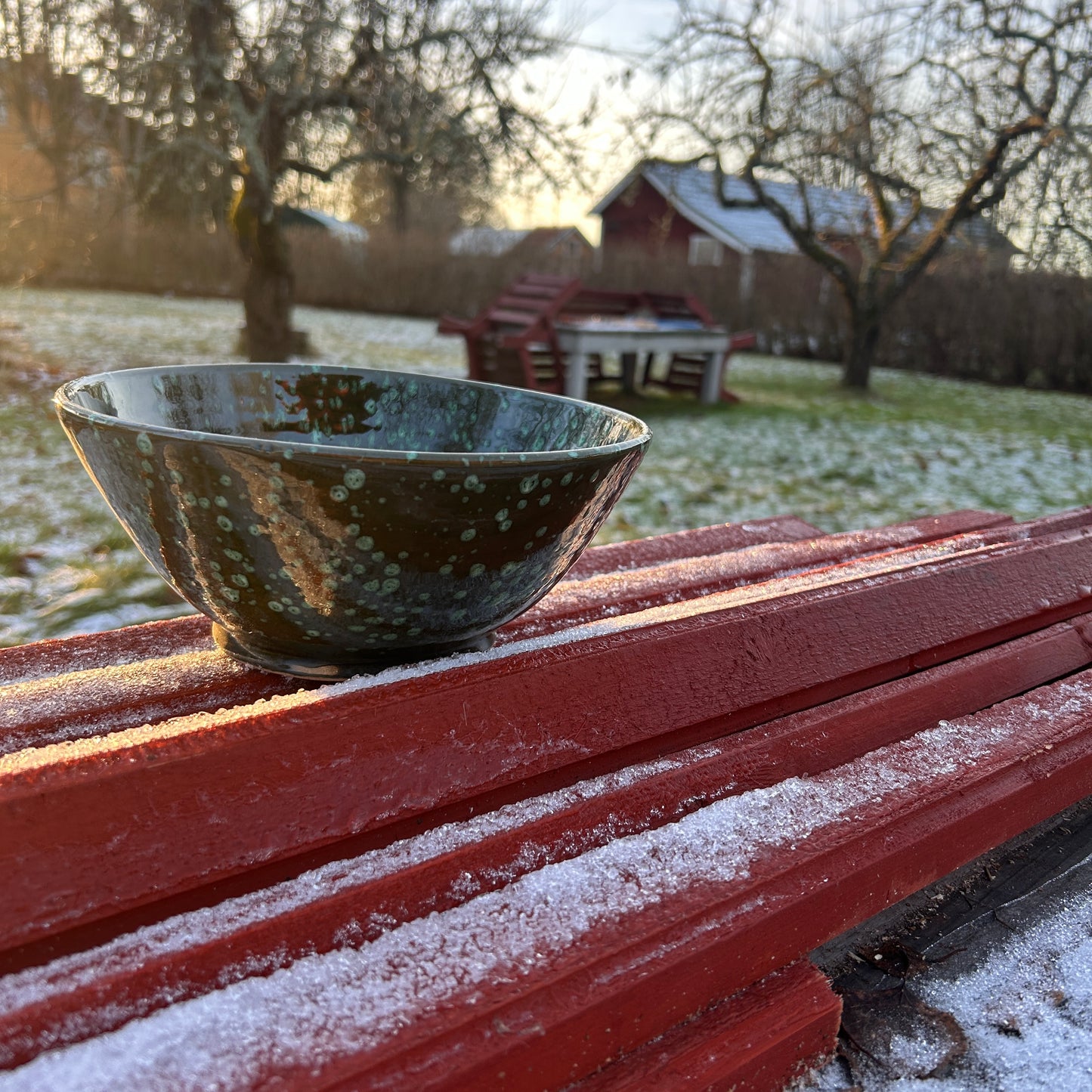 Grön marockansk skål