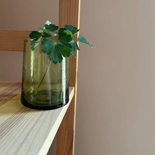 Marockanska handblåsta glas - ljusgrön