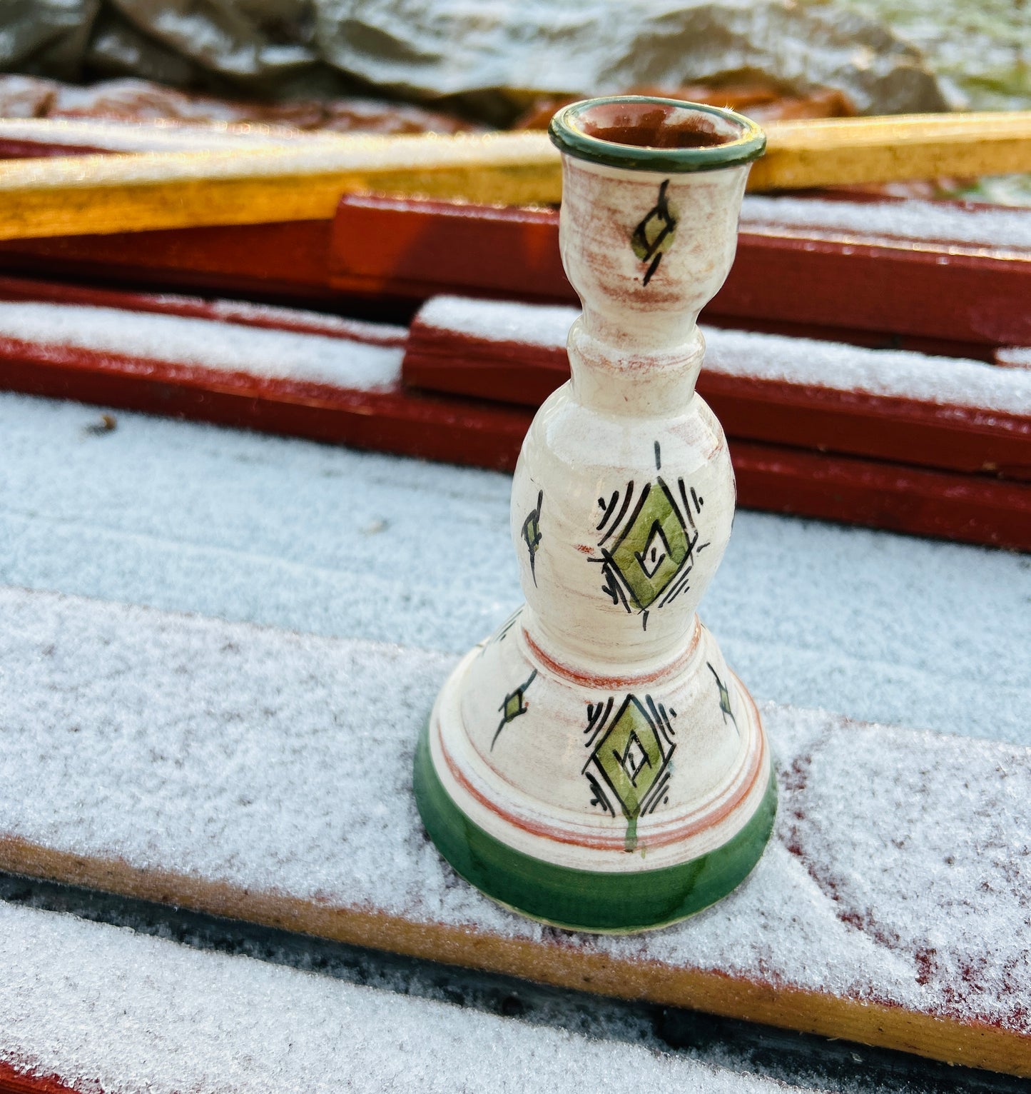 Marockansk ljusstake grön