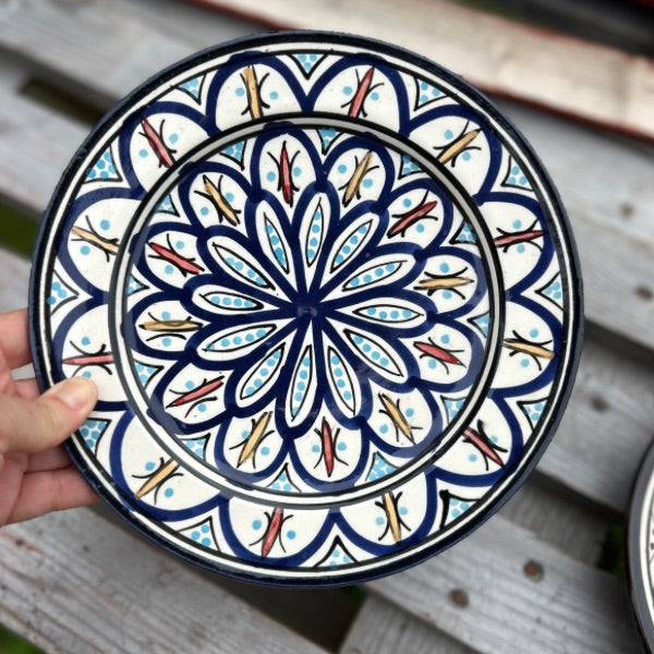 Marockanska fat 22 cm - handmålad keramik