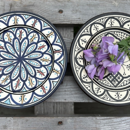 Marockanska fat 22 cm - handmålad keramik