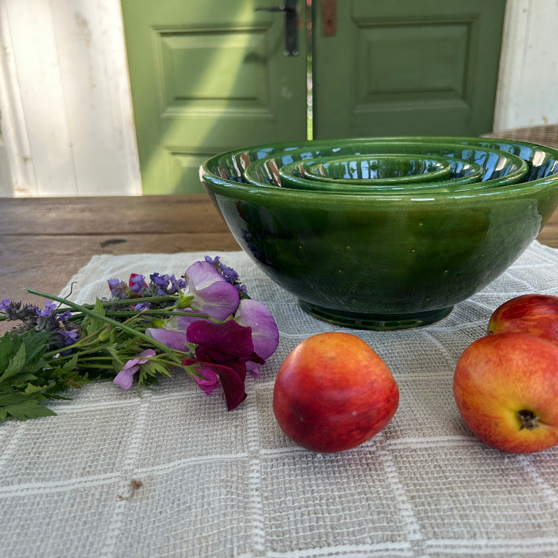 Gröna keramikskålar från Marocko