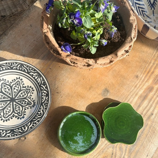 Koppunderlägg oliv - marockansk keramik