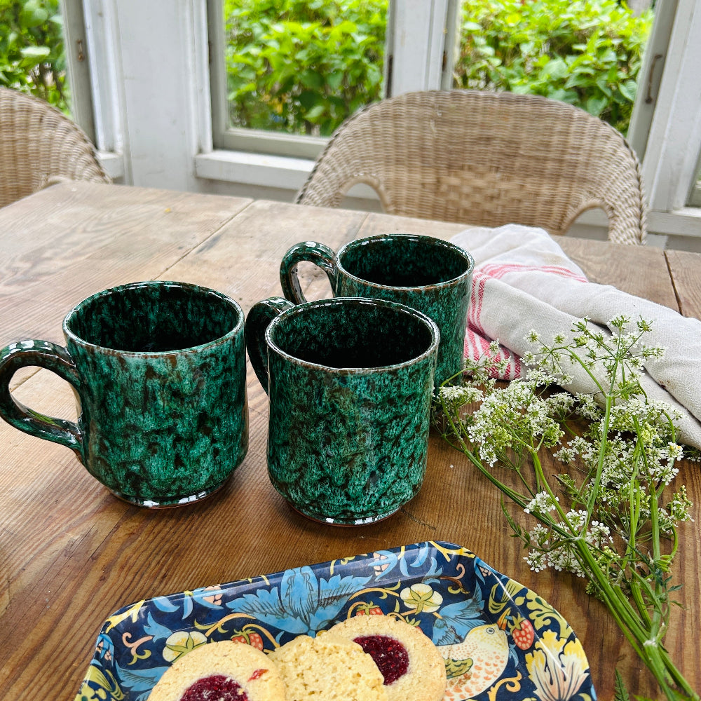 keramikmuggar sommardukning