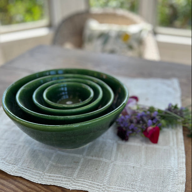 gröna keramikskålar från Marocko
