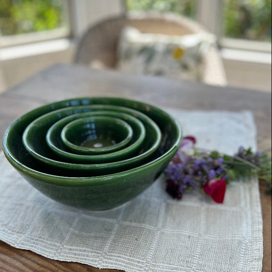 gröna keramikskålar från Marocko