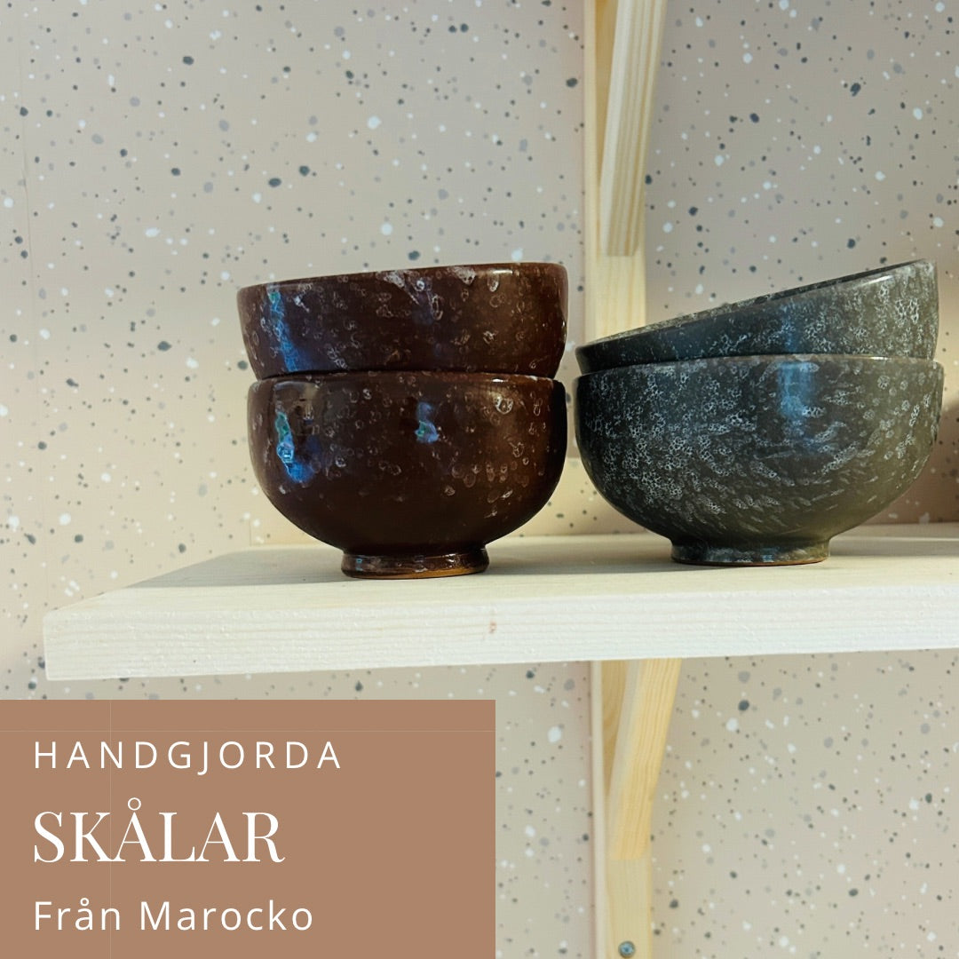 keramikskalar i stänk - handgjorda från marocko