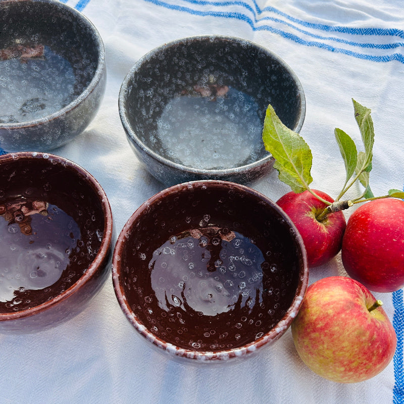 keramikskålar i stänk från marocko