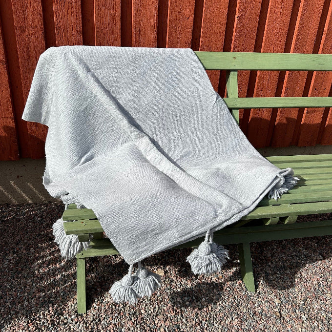 pläd från Marocko grå